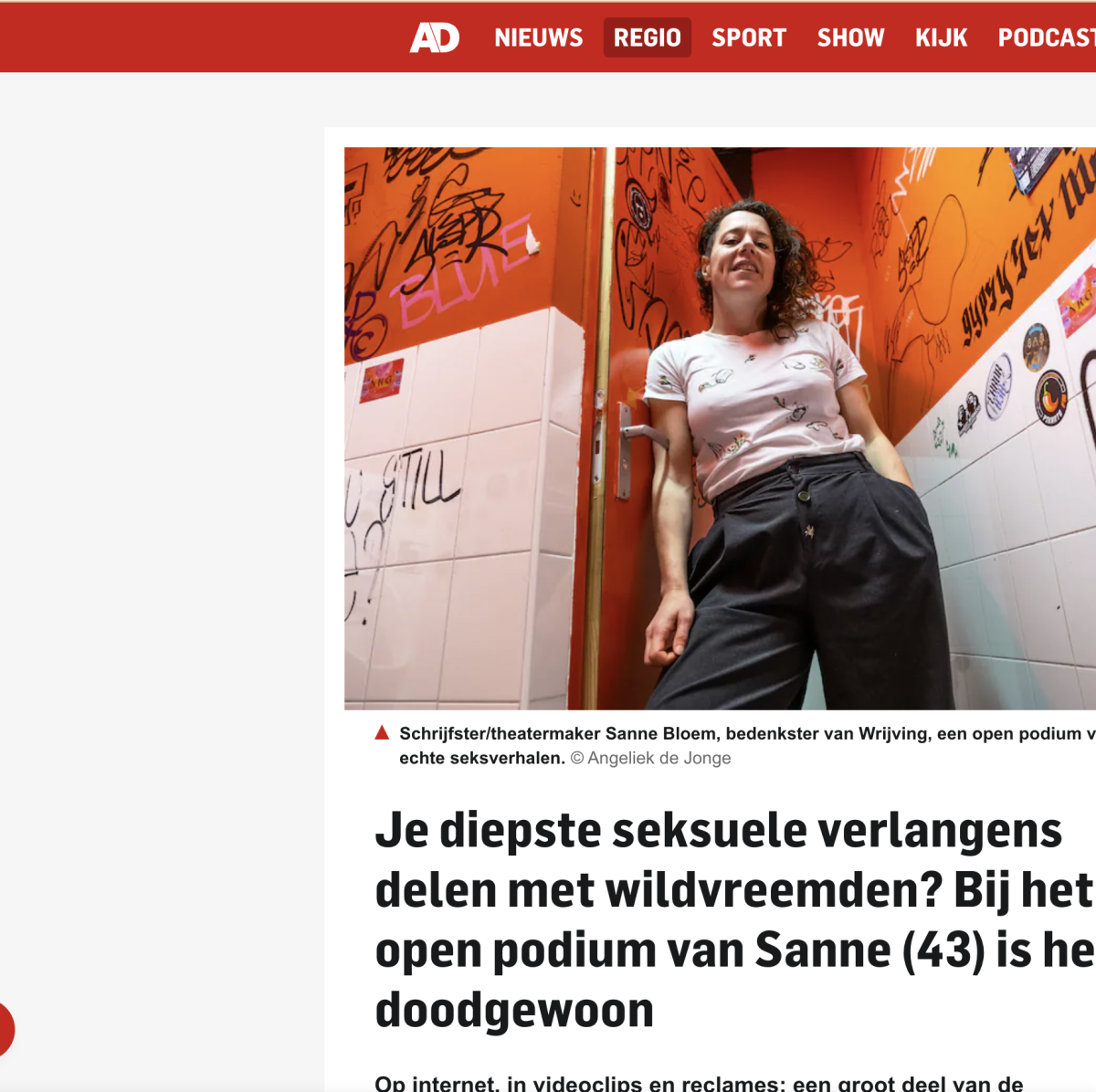 Je diepste seksuele verlangens delen met wildvreemden? Bij het open podium van Sanne (43) is het doodgewoon